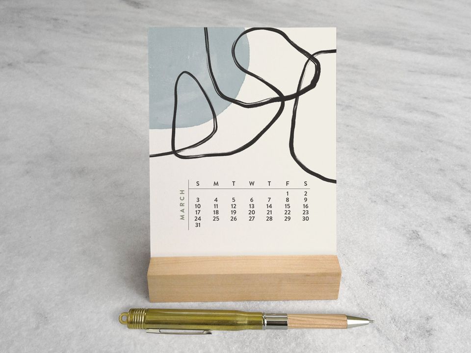 Mid-Century Modern 2024 Desk Calendar