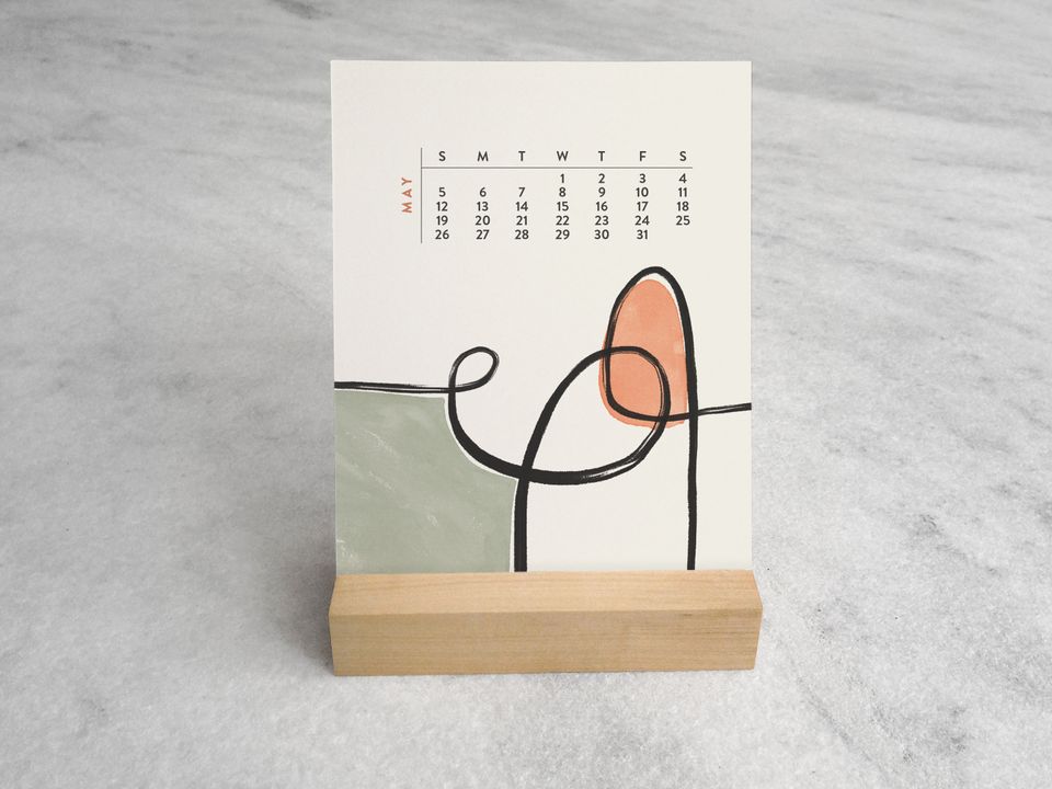 Mid-Century Modern 2024 Desk Calendar
