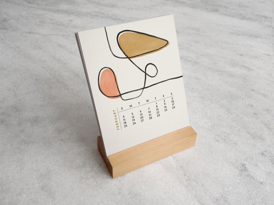 Mid-Century Modern 2024 Desk Calendar