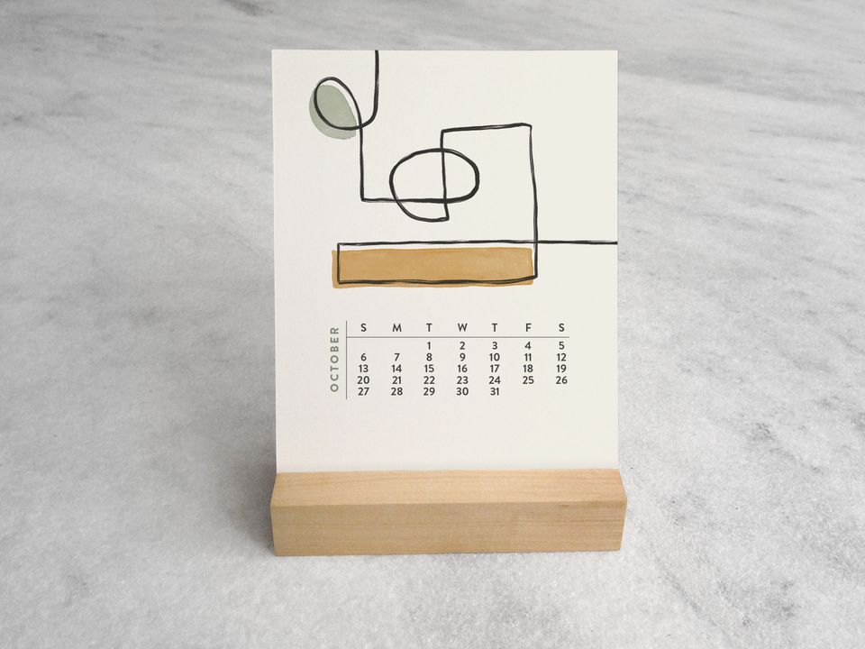 Mid-Century Modern 2024 Desk Calendar