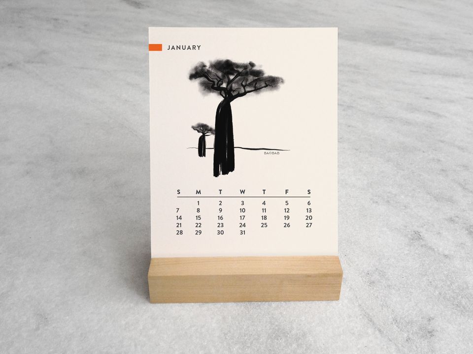 Trees 2024 Desk Calendar | Desk Calendar 2024