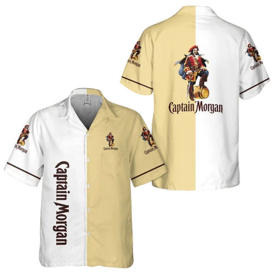 Basic Printed Rolling Rock Beer Hawaii Shirt