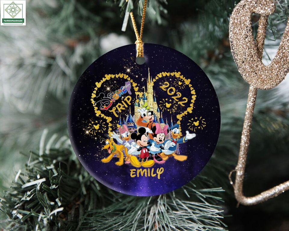Personalized Disney Trip Ornament, Disneyland Christmas Ornament 2022