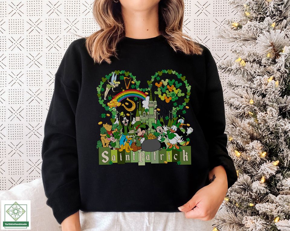 Disneyland St Patricks Day Sweatshirt, Mouse and Friends