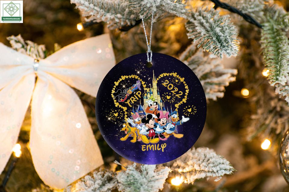 Personalized Disney Trip Ornament, Disneyland Christmas Ornament 2022