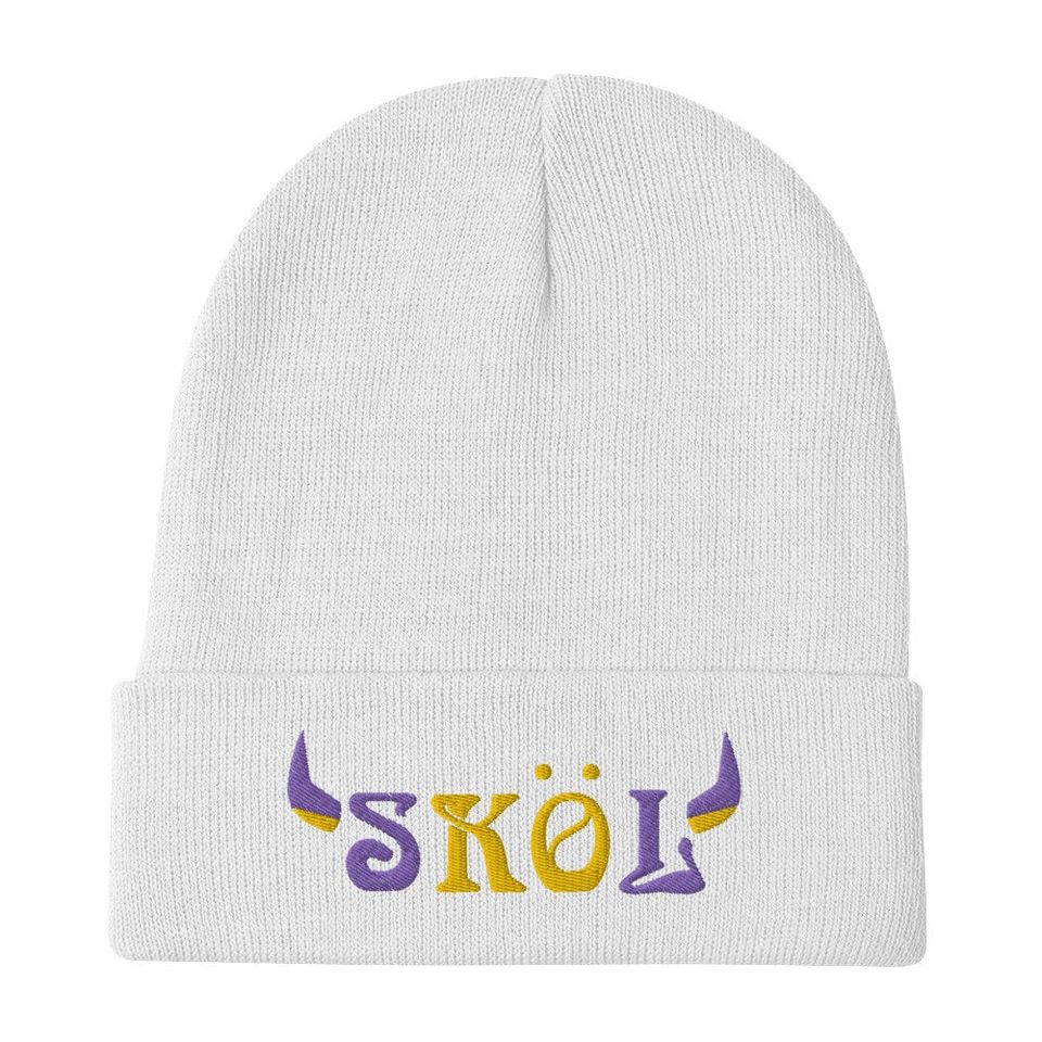 SKOL - Premium Embroidered Beanie - Minnesota