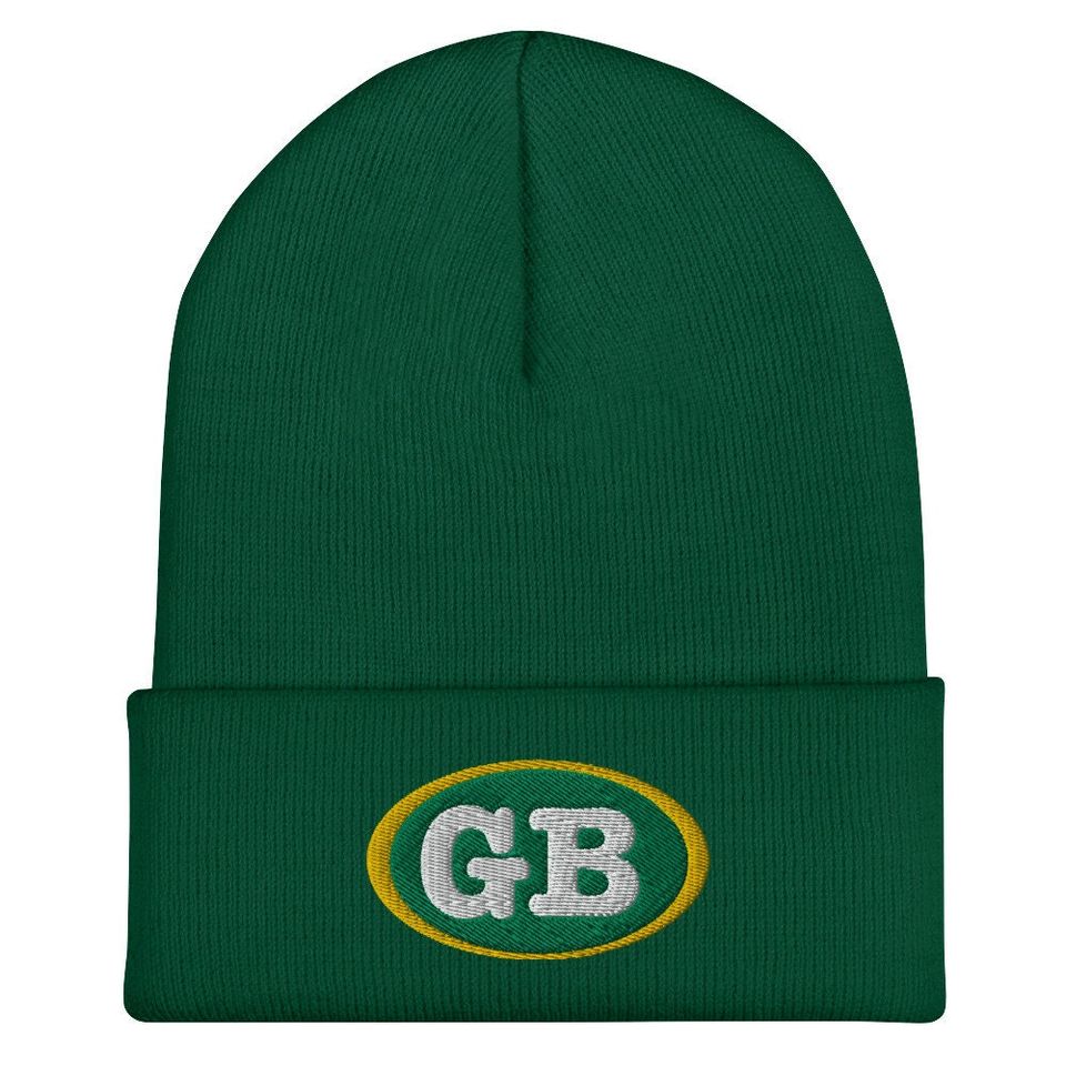 Green Bay GB - Premium Cuffed Beanie -  Wisconsin Football