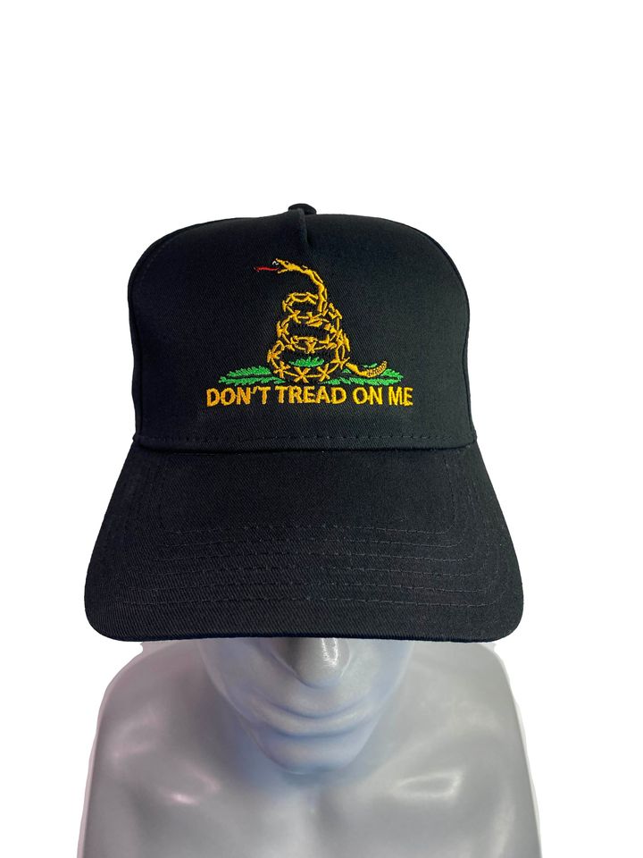 Don't Tread On Me, Patriotic, Military Embroidered 5 Panel Low Profile Baseball Cap