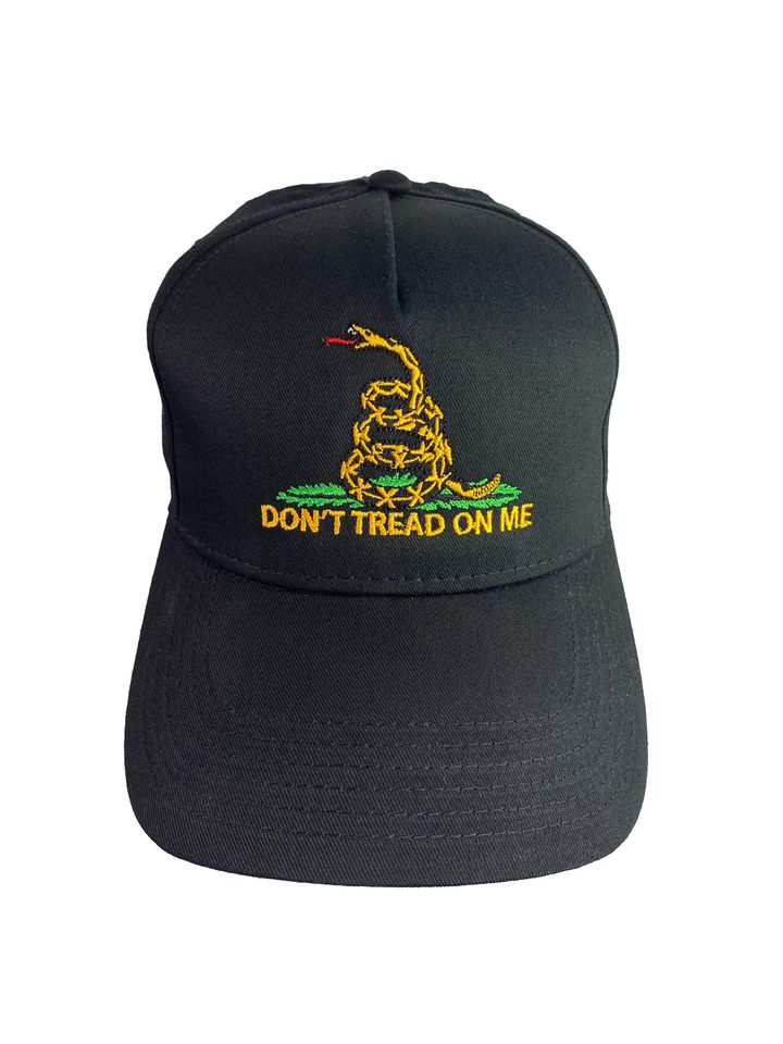 Don't Tread On Me, Patriotic, Military Embroidered 5 Panel Low Profile Baseball Cap