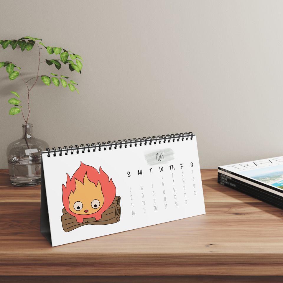 Studio Ghibli Inspired 2024 Desk Calendar