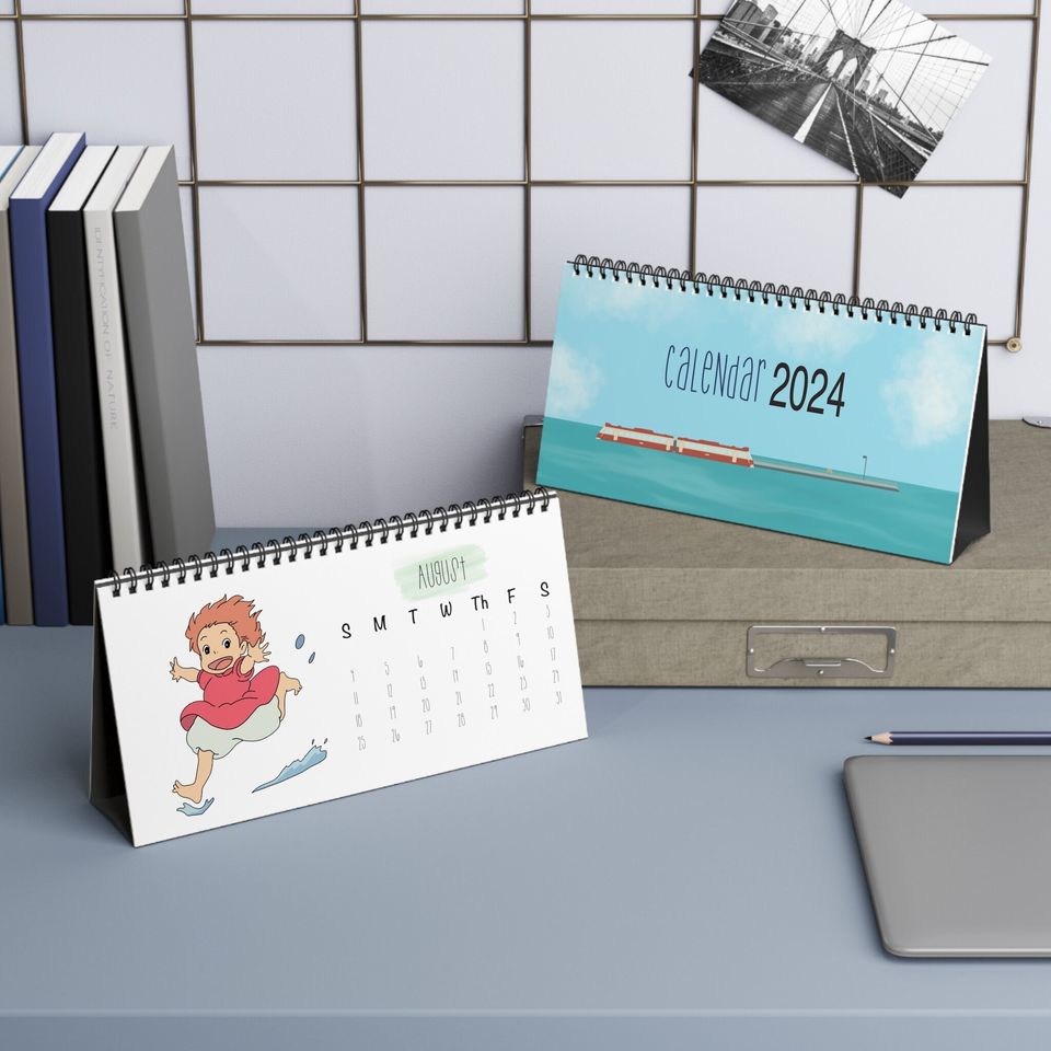Studio Ghibli Inspired 2024 Desk Calendar