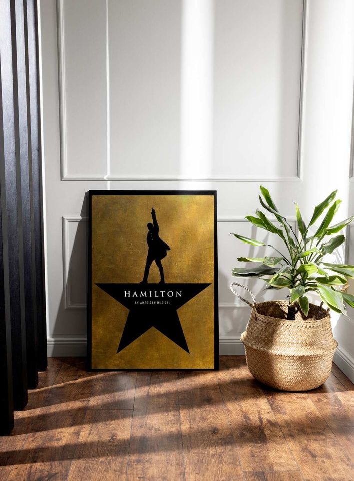 Hamilton Musical Theatre Poster - Broadway West End Show Vertical Print for Home & Living