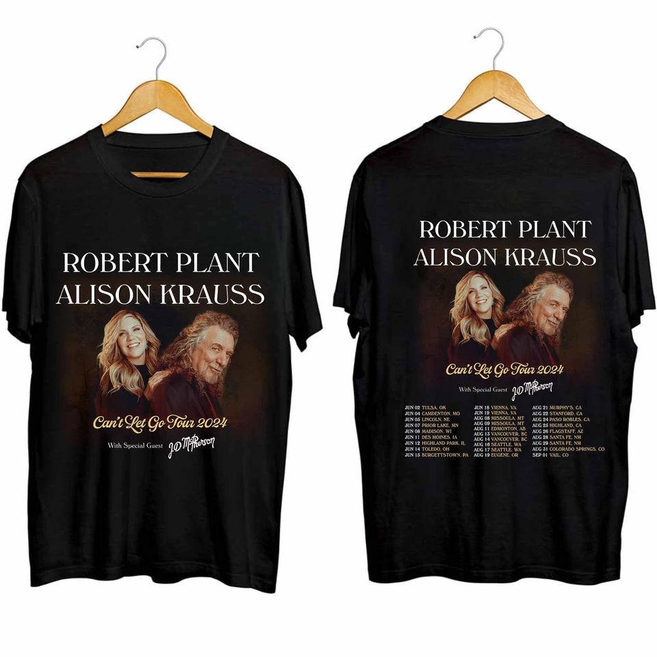 Robert Plant and Alison Krauss 2024 Tour Double Sided Shirt