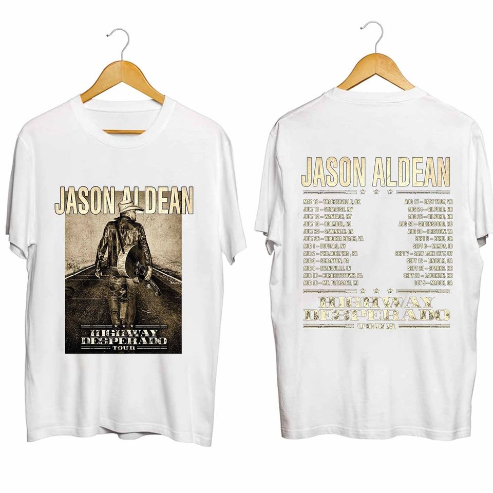 Jason Aldean Highway Desperado Tour 2024 Double Sided Shirt