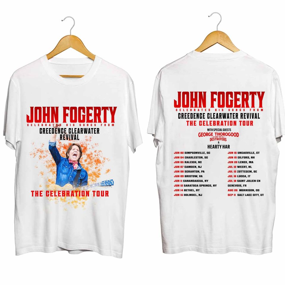 John Fogerty The Celebration Tour 2024 Double Sided Shirt