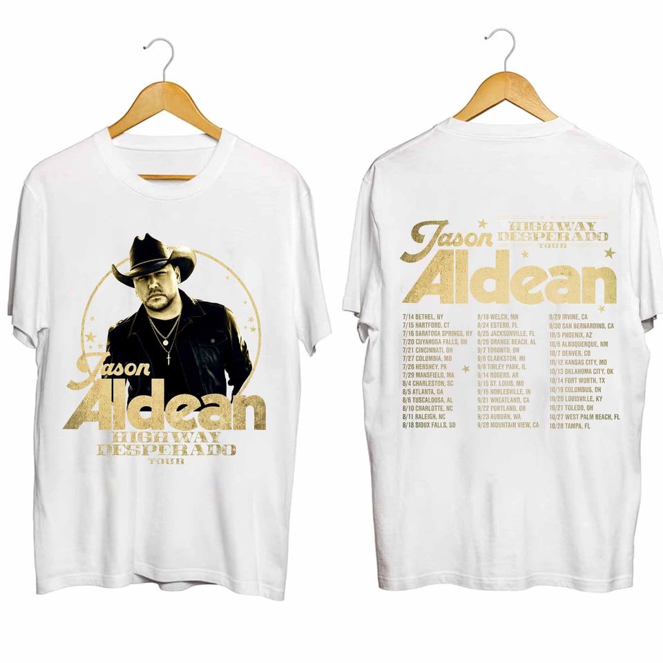 Jason Aldean Highway Desperado Tour 2024 Double Sided Shirt