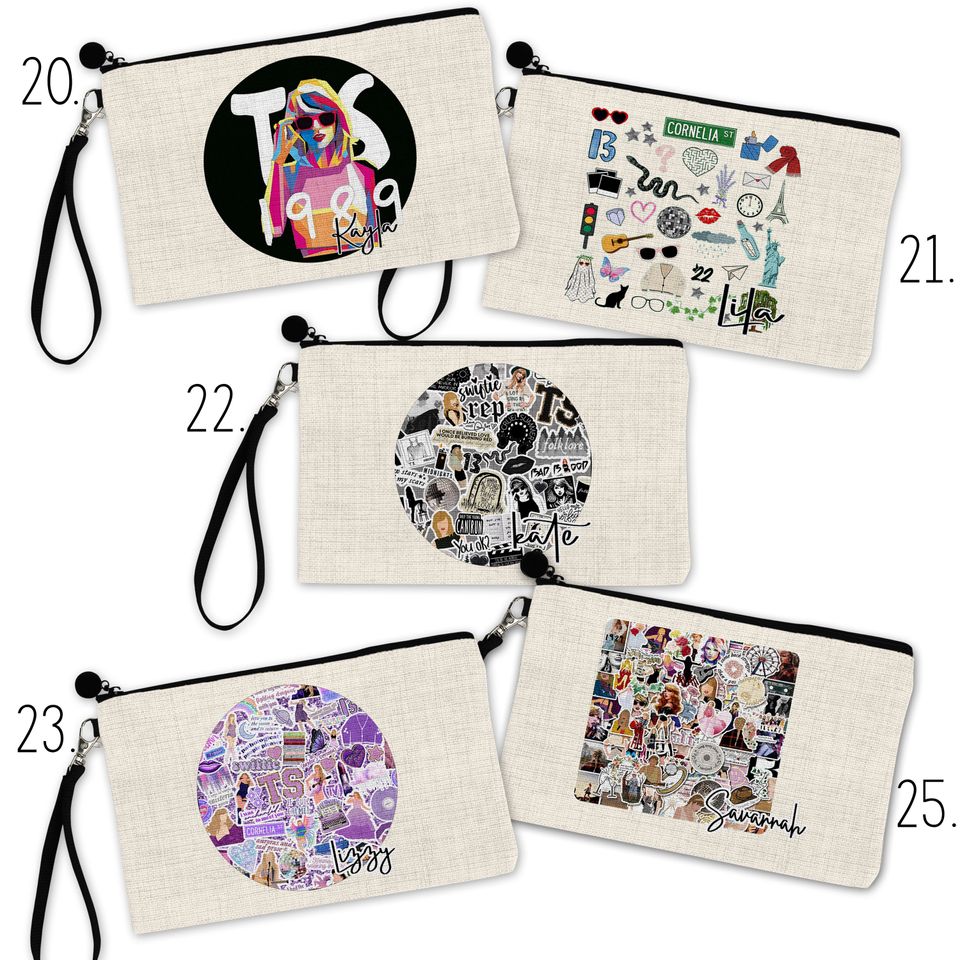 Personalized Cotton Cosmetic Bags, Pencil Bag, Makeup/Cosmetic Bag, Back to School Gift
