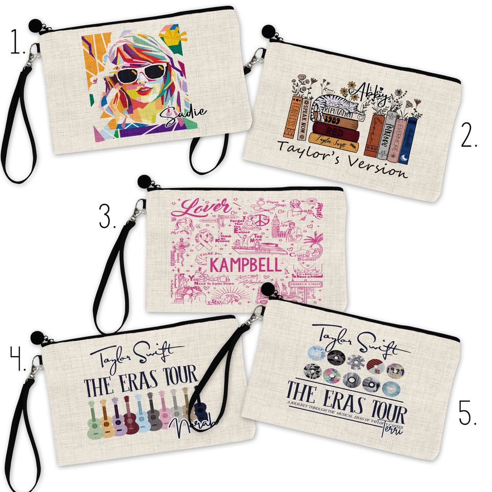Personalized Cotton Cosmetic Bags, Pencil Bag, Makeup/Cosmetic Bag, Back to School Gift