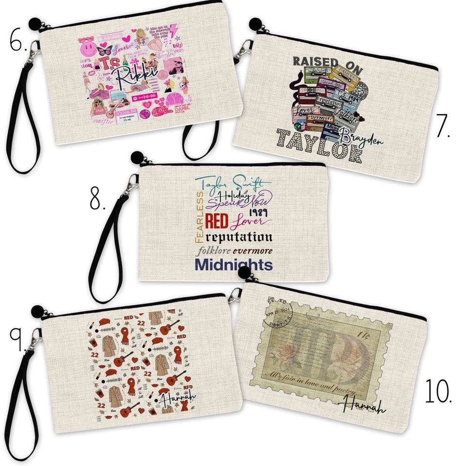 Personalized Cotton Cosmetic Bags, Pencil Bag, Makeup/Cosmetic Bag, Back to School Gift