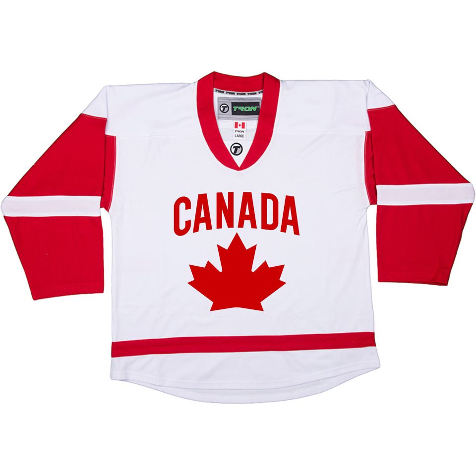 Customized Junior Worlds Canada Ice Hockey Jersey with Name and Number on Back