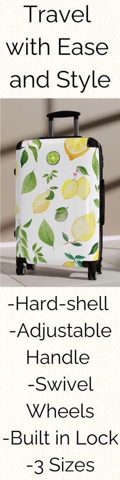 Lemon Theme Luggage, Fruit Merch