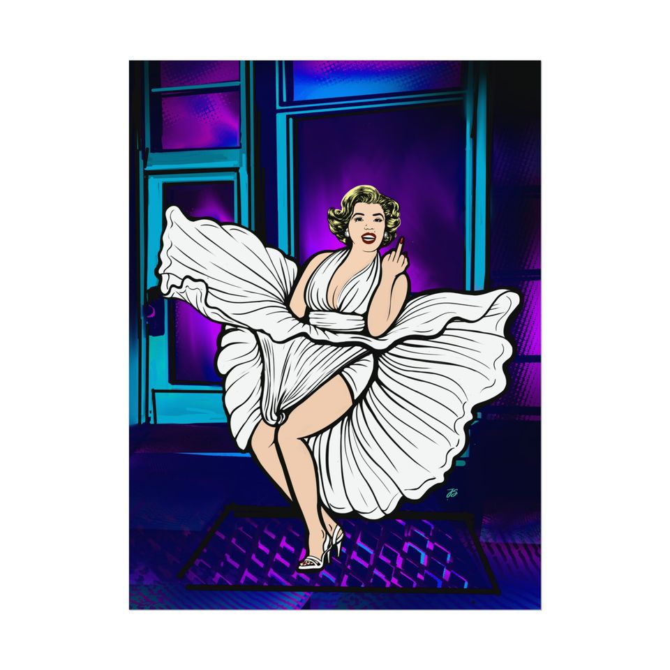 Marilyn Monroe Poster wall art - unique comic book style