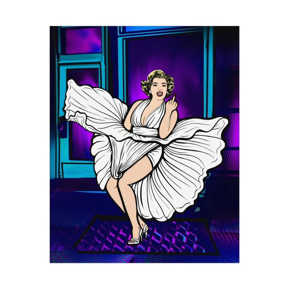 Marilyn Monroe Poster wall art - unique comic book style