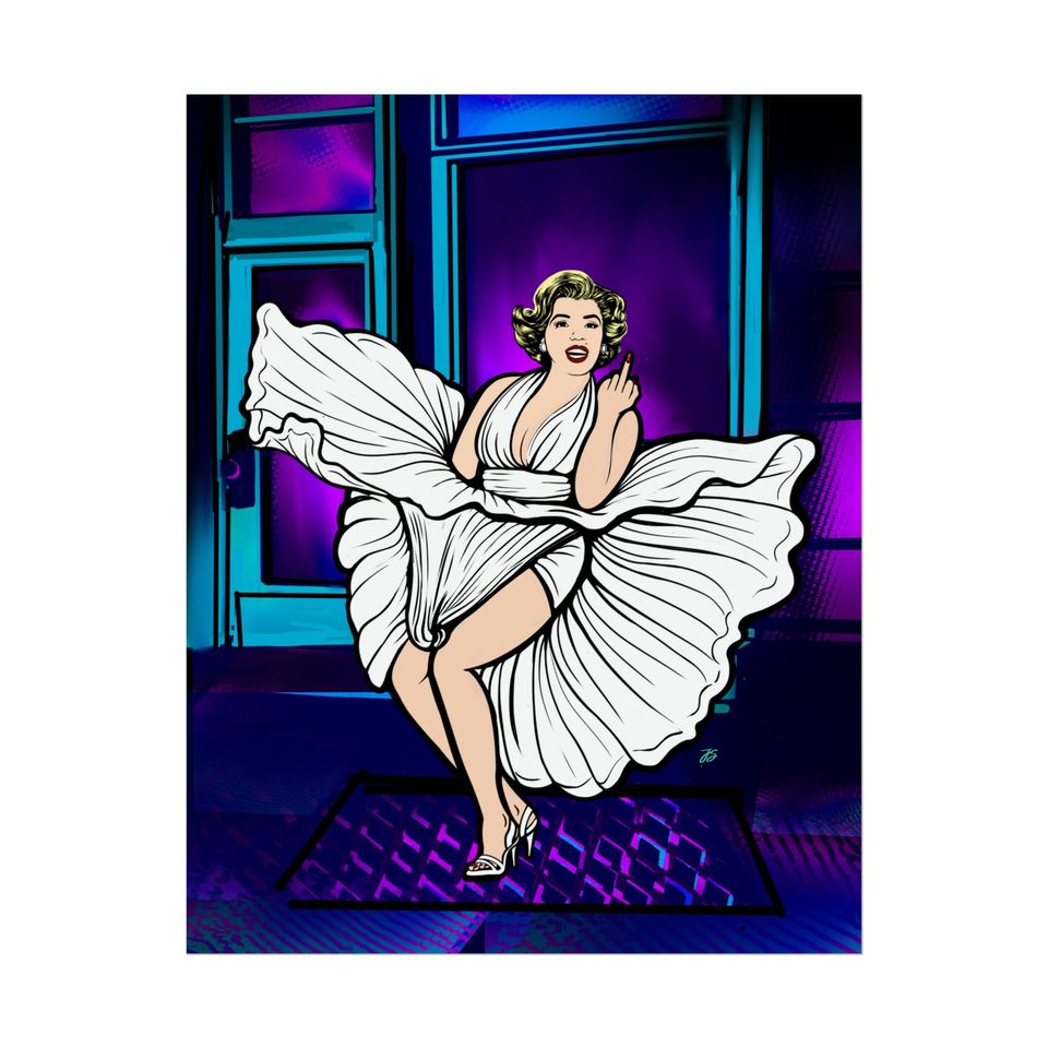 Marilyn Monroe Poster wall art - unique comic book style