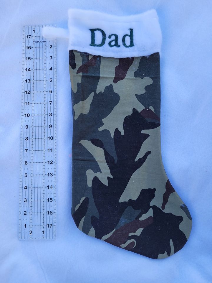 Military Army Camo Christmas Stocking Personalized & Embroidered Monogrammed