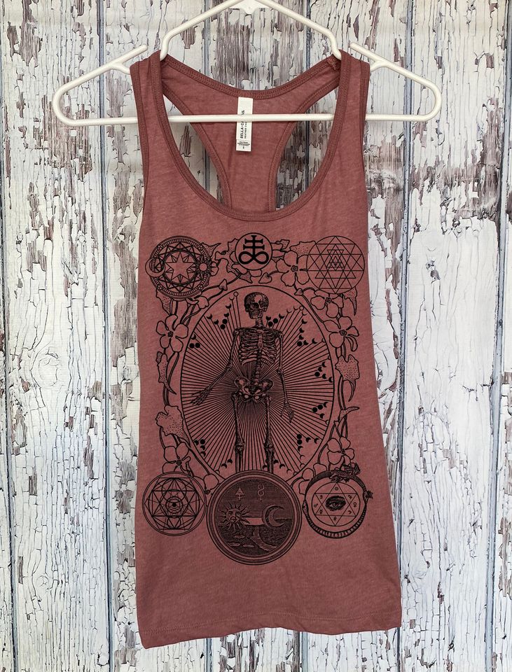 Women's ALCHEMIST Tank Top MAGIC Sacred Geometry Mystic Psychedelic Skeleton Tank