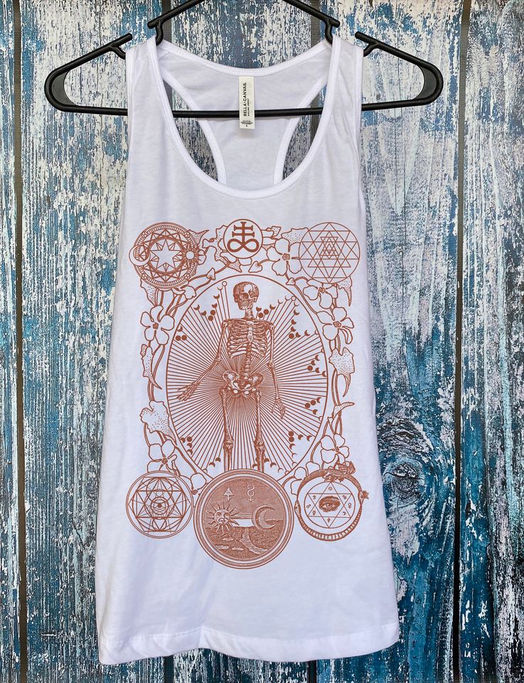 Women's ALCHEMIST Tank Top MAGIC Sacred Geometry Mystic Psychedelic Skeleton Tank