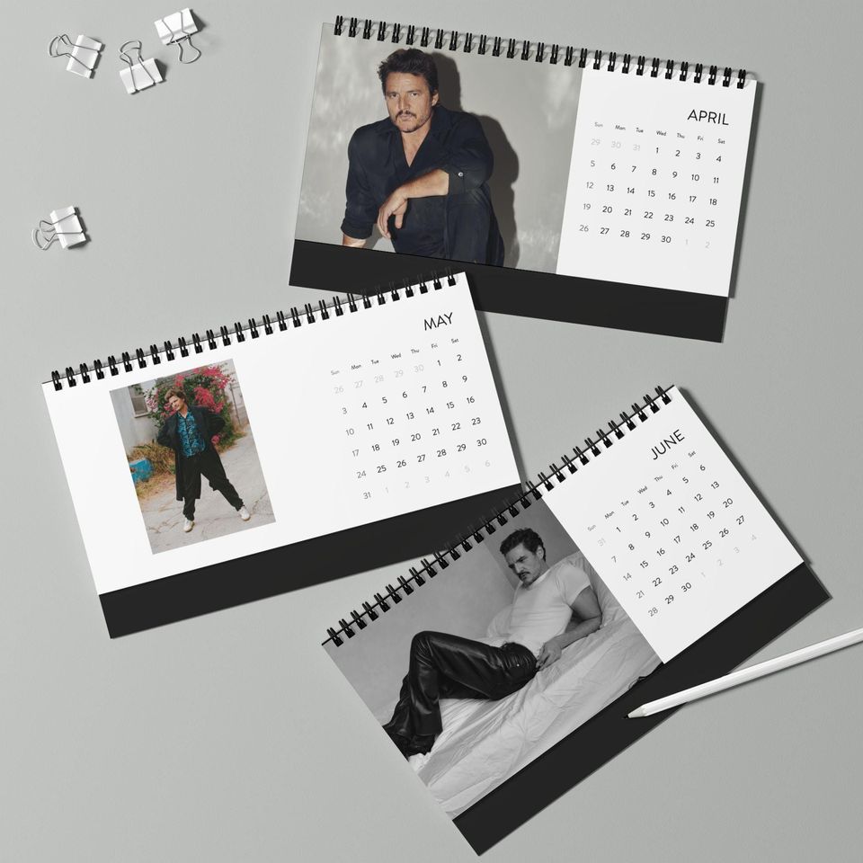 Pedro Pascal - 2026 Desktop Calendar