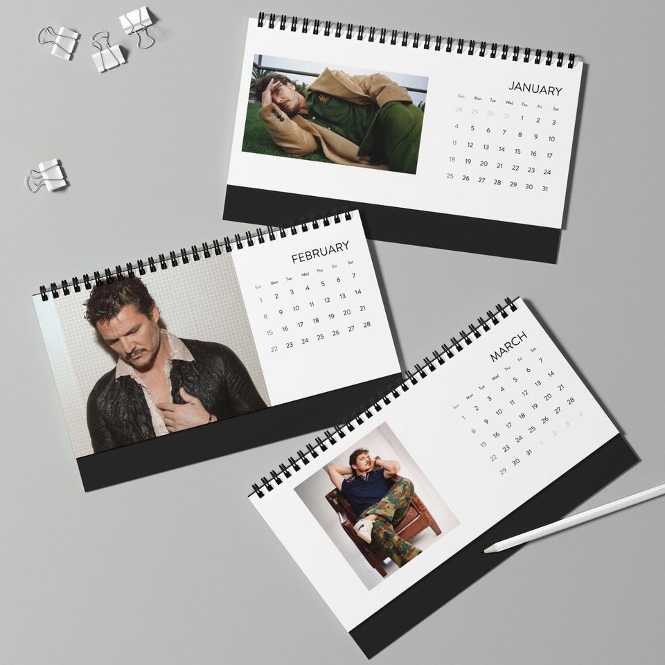 Pedro Pascal - 2026 Desktop Calendar