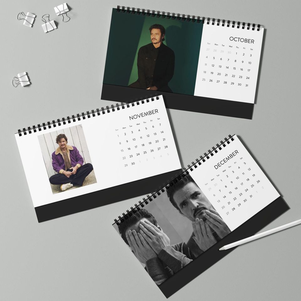 Pedro Pascal - 2026 Desktop Calendar