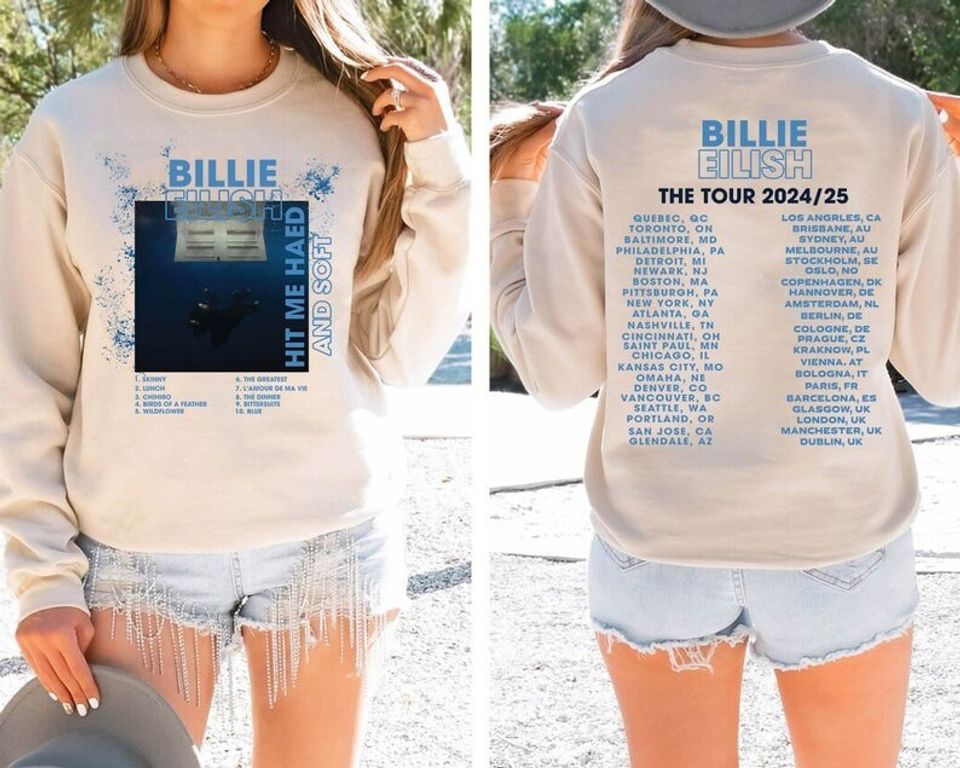 Billie Eilish Hit Me Hard And Soft Concert Two Sides Shirt