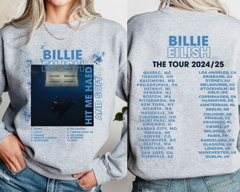 Billie Eilish Hit Me Hard And Soft Concert Two Sides Shirt