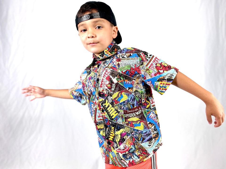 Marvel Comic Book Covers Button Down Collared Shirt