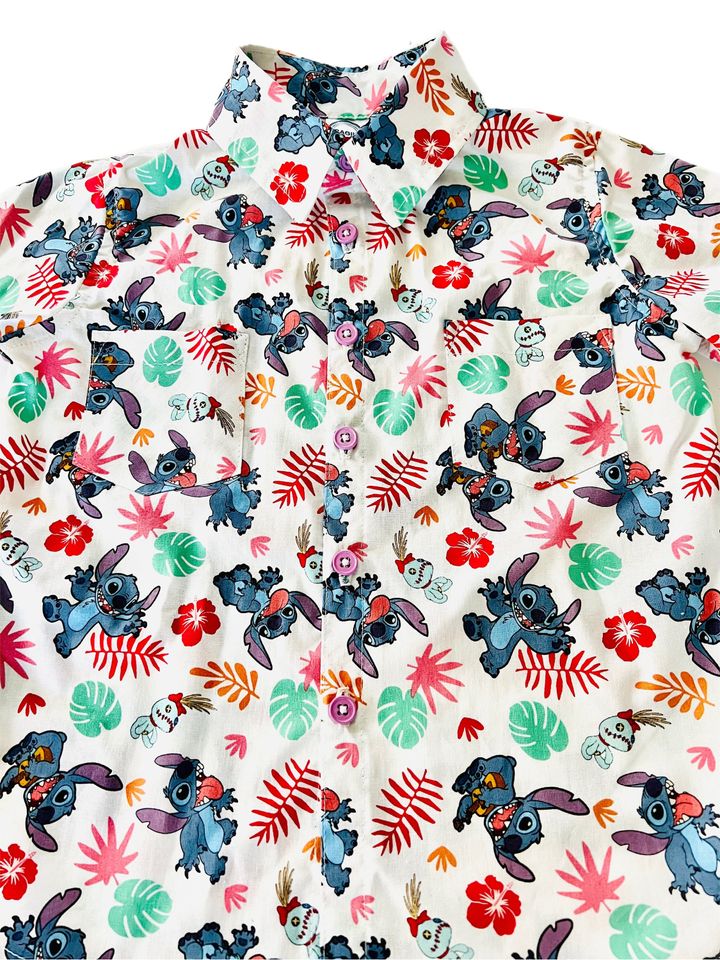 Lilo and Stitch Aloha Hawaiian button up shirt