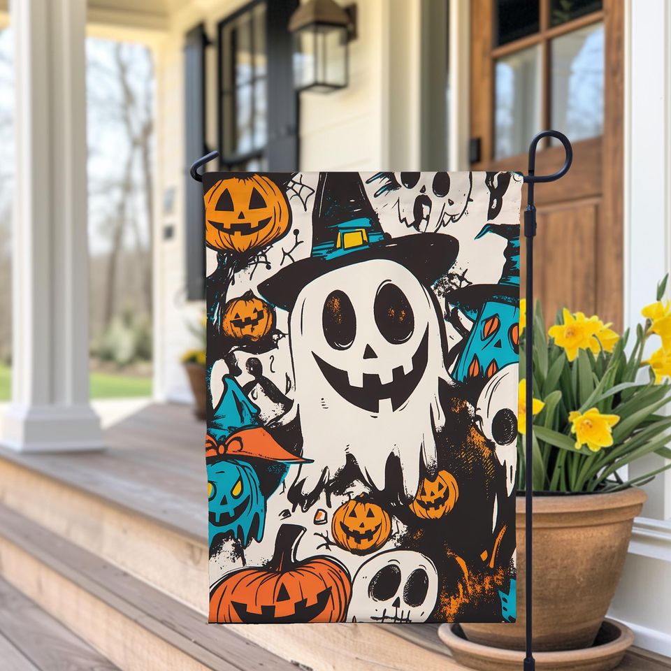 Halloween Garden Flag Decor, Halloween Flag For Yard