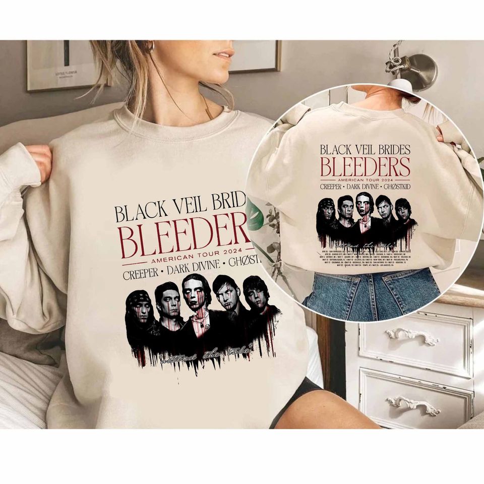 Black Veil Brides 2024 Tour Shirt, Black Veil Brides Band Fan Sweatshirt