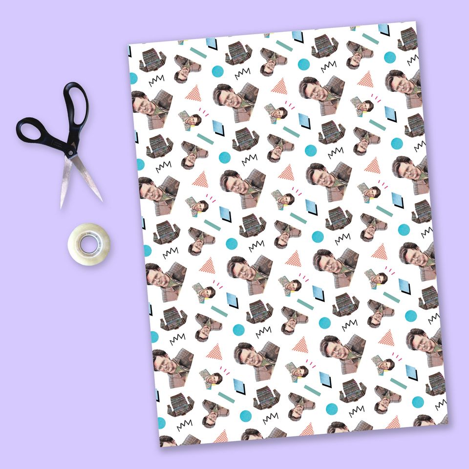 Bill Pullman 90s Rom-Com Nostalgia Gift Wrap