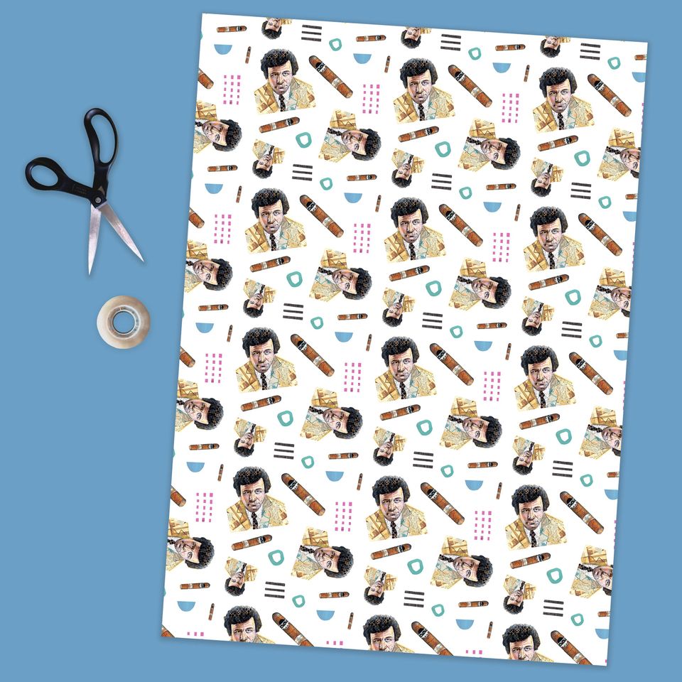 Columbo Wrapping Paper - Retro Detective Gift Wrap