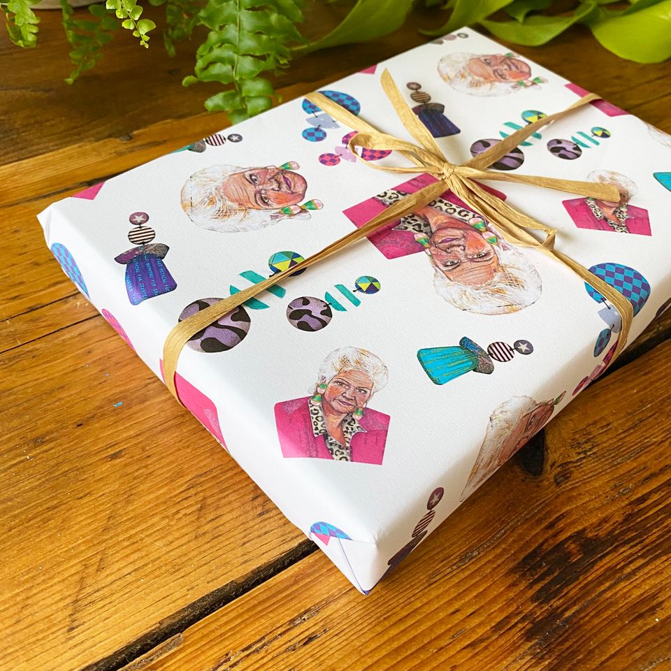 Pat Butcher Wrapping Paper Retro Eastenders Gift Wrap