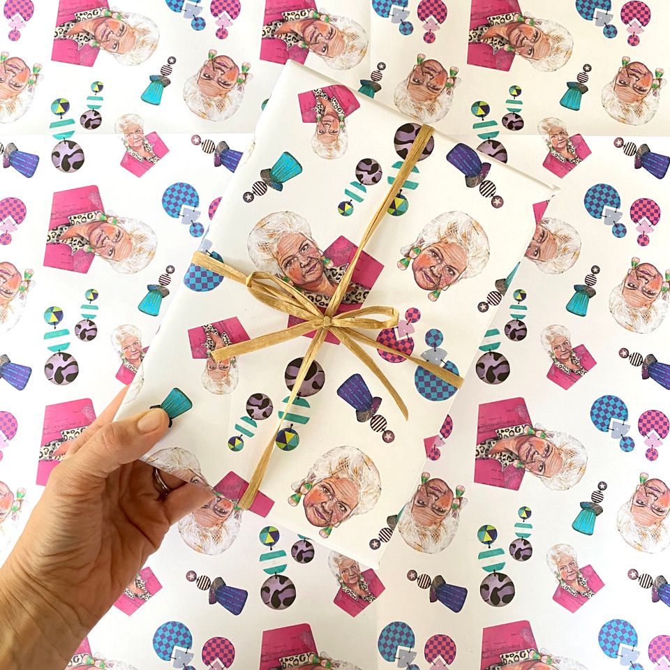 Pat Butcher Wrapping Paper Retro Eastenders Gift Wrap