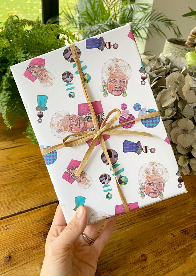 Pat Butcher Wrapping Paper Retro Eastenders Gift Wrap