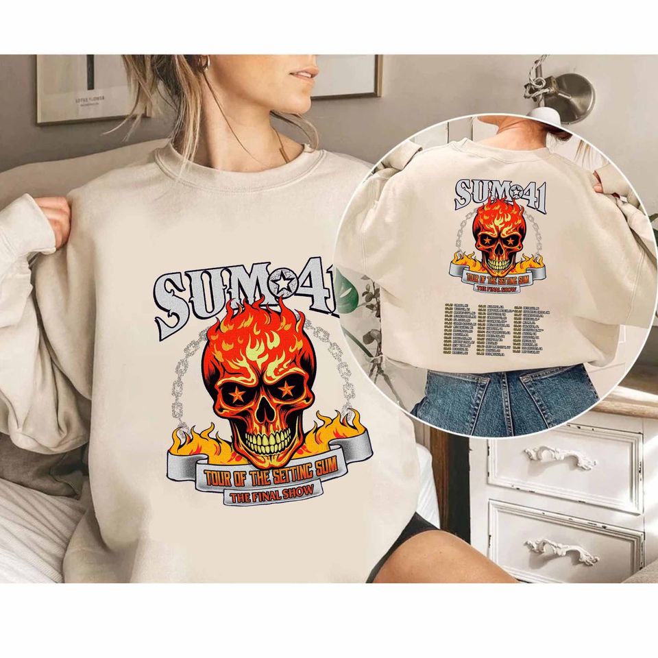 Sum 41 2024-2025 Tour Shirt, Sum 41 Band Fan Shirt