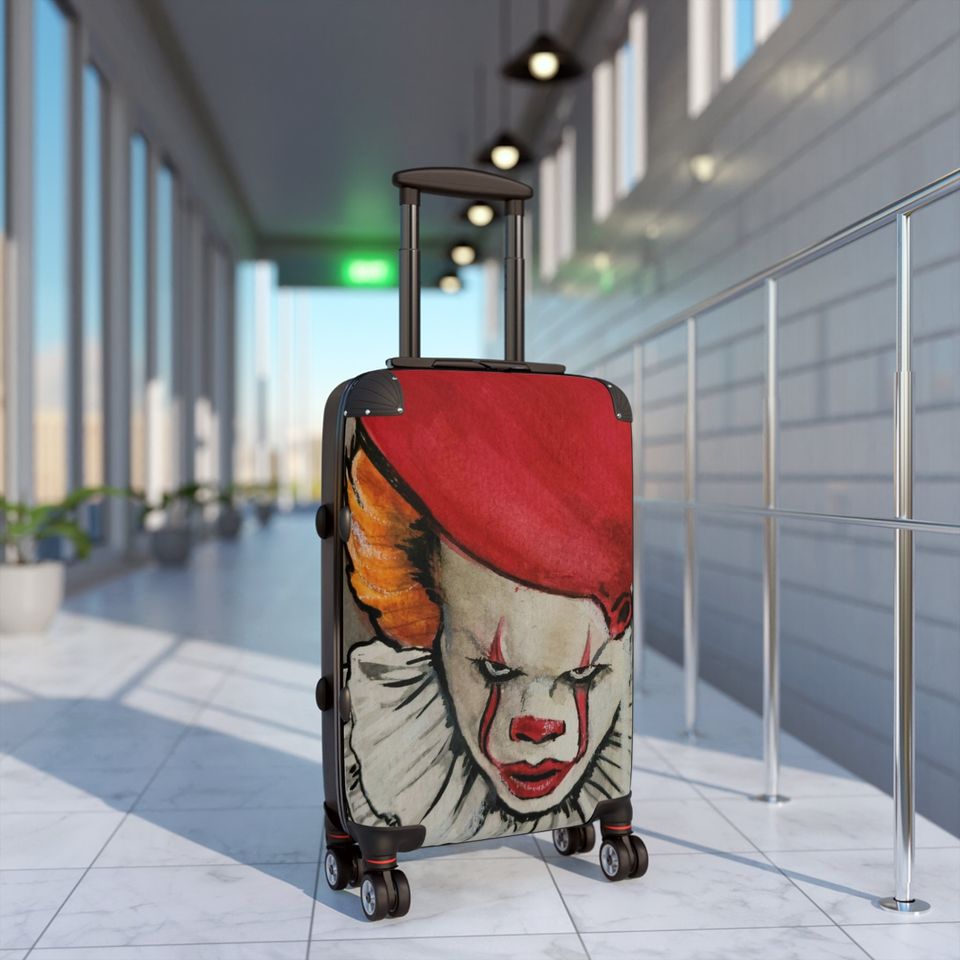 Pennywise IT Watercolor Horror Art Suitcase