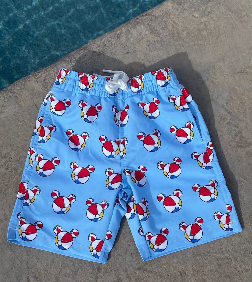 Youth Mickey Themed Beachball Nautical Swim Trunks