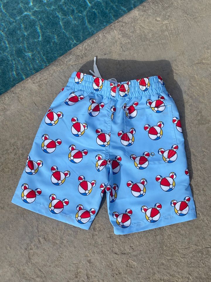 Youth Mickey Themed Beachball Nautical Swim Trunks