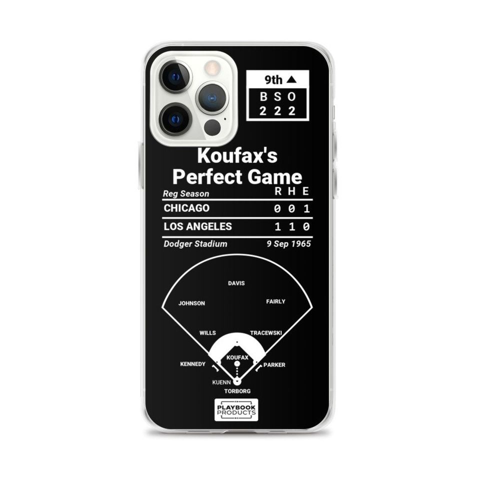 Greatest Dodgers Plays iPhone&nbsp;Case: Koufax's Perfect Game (1965)
